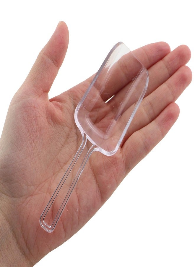 CXMTECH 12PCS 4.5 inch Transparent Mini Acrylic Plastic Kitchen Spoon Food Spoon for Weddings Candy Dessert Buffets Ice Cream Protein Powder Coffee Tea - Image 4